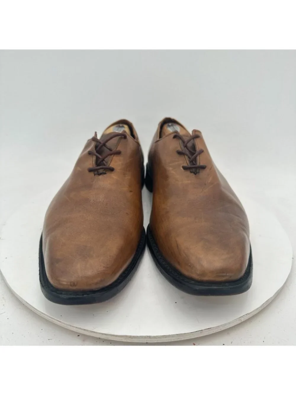 Allen Edmonds Hanover Men Size 12D Brown Leather Whole Cut Oxford Dress Shoes